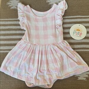 Little Sleepies Pink Gingham Twirl Dress